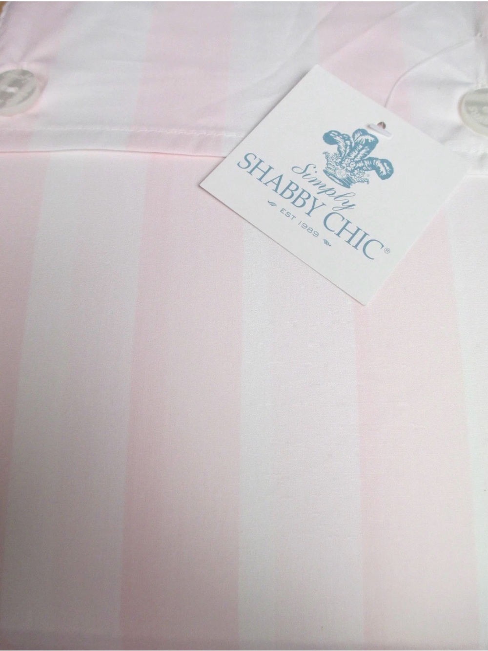 NEW ‼️Simply, Shabby chic pink cabana stripe California king sheet set🌸